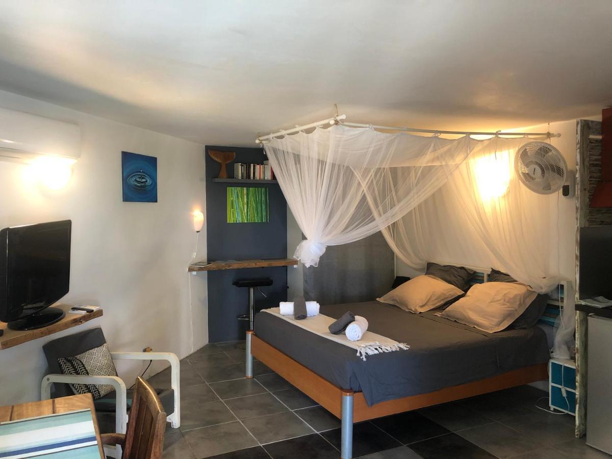 Appartement studio indépendant dans propriété avec piscine et wifi à Saint-Gilles Les Bains Extérieur photo